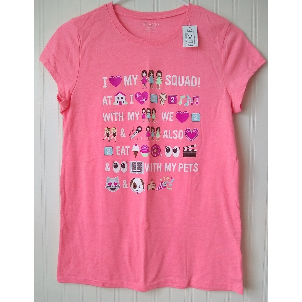 NWT - The Children's Place Girls Emoji T-Shirt